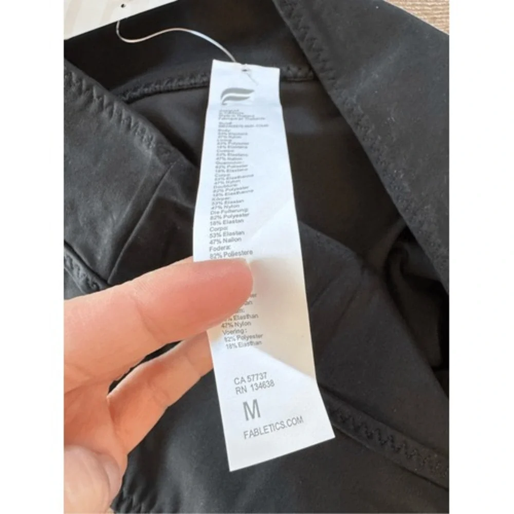 Fabletics Boardwalk High-Waisted Swim Bottom Womens‎ Black Medium (T1)